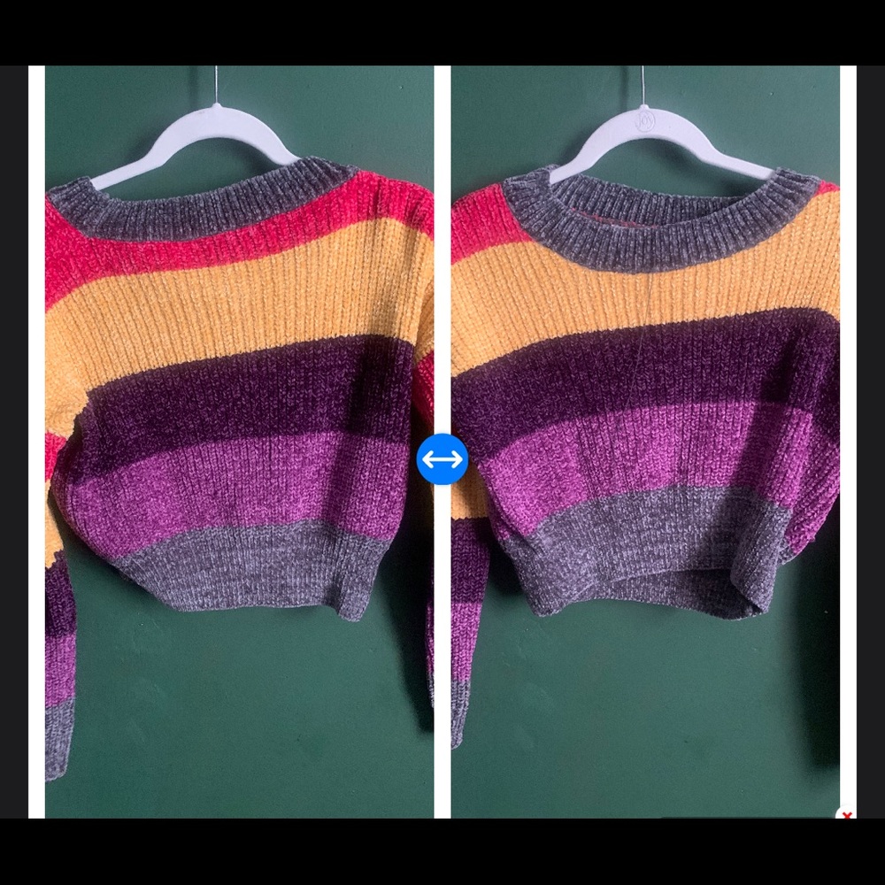 pull over cropped knit sweater